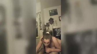 Sucking my stepbros cock