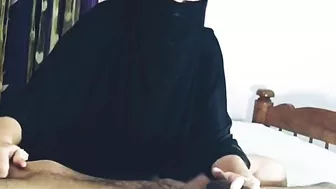 Sexy Hands on Cock Giving Massage of Beautiful Girl In Hijab