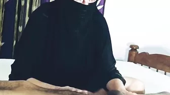 Sexy Hands on Cock Giving Massage of Beautiful Girl In Hijab