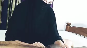 Sexy Hands on Cock Giving Massage of Beautiful Girl In Hijab