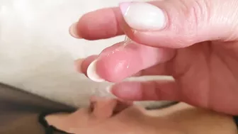 Big clit rubbing POV. Slimy wet pussy masturbation