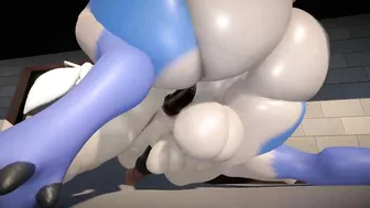 Furry Baby Gets Fucked Good By Huge Monster Cock From Behind 3D Porn Furry