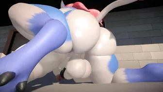 Furry Baby Gets Fucked Good By Huge Monster Cock From Behind 3D Porn Furry