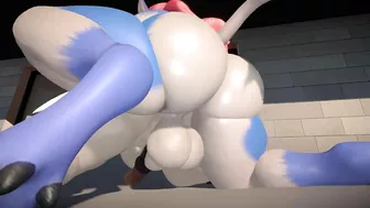 Furry Baby Gets Fucked Good By Huge Monster Cock From Behind 3D Porn Furry