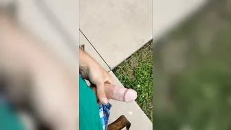 Public masturbating and cumming