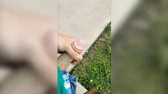 Public masturbating and cumming