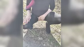 Pissing at the side of the road