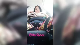 BBW Pov in driver car