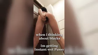 Huge Dildo streching White Pussy Deep Penetrating before Work