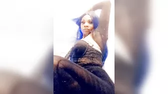 TWERKING IN BLACK SEE THRU LINGERIE