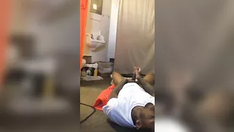 Stroking on the Floor in Jail