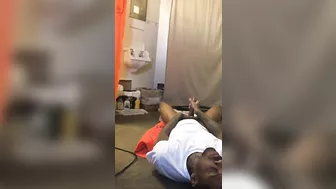 Stroking on the Floor in Jail