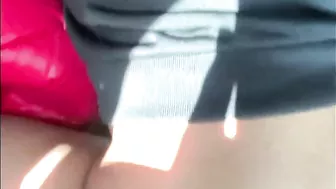 PUSSY CREAMING ON DICK IN CAR