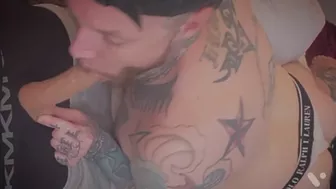 Tatted twink blowjob