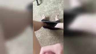 Teen Boy Jerks Off and Cums with Parents in the Other Room