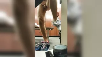 Gym locker room getting naked