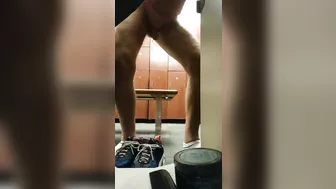 Gym locker room getting naked