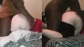 BBC Doggystyle BBW White Booty Pounding (SplitScreen)