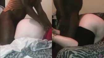 BBC Doggystyle BBW White Booty Pounding (SplitScreen)