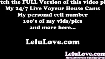 Getting caught masturbating in panties, 3 condoms, naughty JOI, cumshot cleanup - Lelu Love