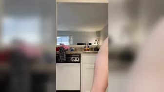 Raw pov stripping while cleaning dirty refrigerator