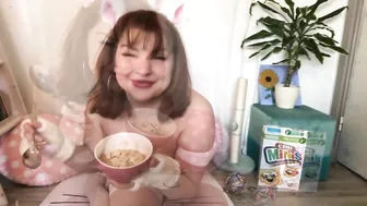 NEKO girl EATS milk ENEMA nasty atm slut