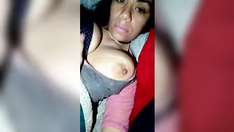 My wife wants her tits sucked because she's horny