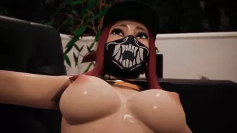 D Hentai: KDA Akali Fucked On The Backstage League of Legends Uncensored Hentai