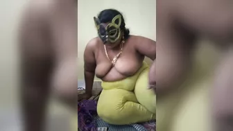 Indian aunty using vegetables to insert her pussy