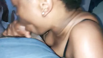 Busty Ebony Blowjob