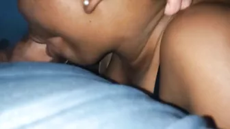 Busty Ebony Blowjob