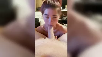 Blowin bubbles while she swallow that dick