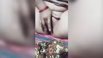 Nepali village wife masturbating horny pussy and squirting.