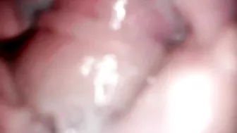 Cumshot filmed from insde the pussy