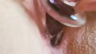 Dildo fucking wet pussy