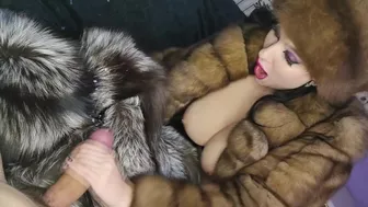 Teaser: Man found my fur coat, masturbate and cum on it!