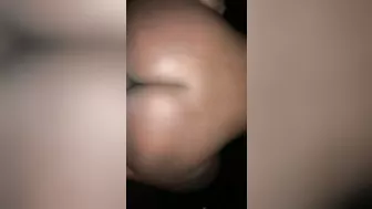 Thick chocolate slut riding dick in public