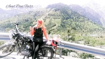 Smoking Biker Milf On The Road.