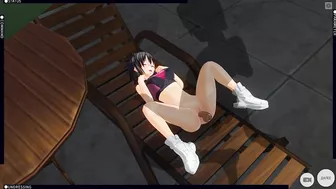 3D HENTAI fucked sports girl by the pool