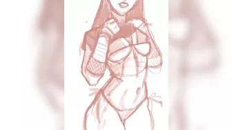 Kiwisunset Speedpaint, Cute Egirl Fanart Drawing, Bikini Drawing, Vertical Video