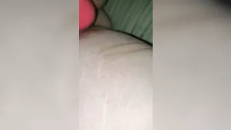 Super wet pussy taking vibrator