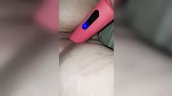 Super wet pussy taking vibrator