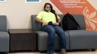 College Girl in Public, at School