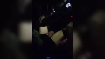 Friend record's us and his huge cock in the car.