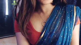 Cammodel BadGirlLHR in Saree