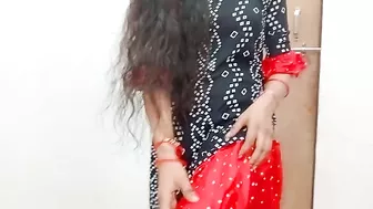 Indian bhabhi changing clothes in her room