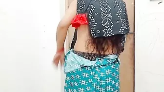 Indian bhabhi changing clothes in her room