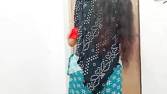 Indian bhabhi changing clothes in her room