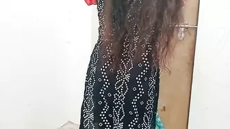 Indian bhabhi changing clothes in her room