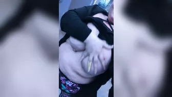 Bbwgoddess96 public bathroom flashing fun